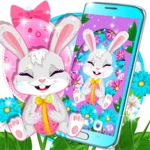 cute bunny live wallpaper android application logo